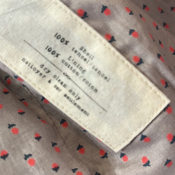 ANthropologie CARTONNIER blazer jacket tencel blue S - Picture 3 of 5